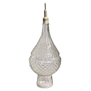 Vintage Austrian Wine Aerator Dispenser Clear Cut Glass Decantur 13-inch
